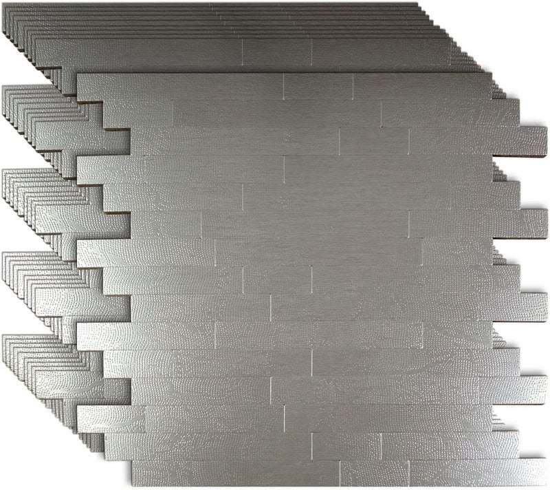 weimeisc 10-Sheet Peel & Stick Waterproof Backsplash, Mosaic Wall Stickers, Non-Slip Heat-Resistant DIY Stickers, Easy to Cut, Used for Shower/Bathroom/Kitchen Cabinets(Grey) - Image 1